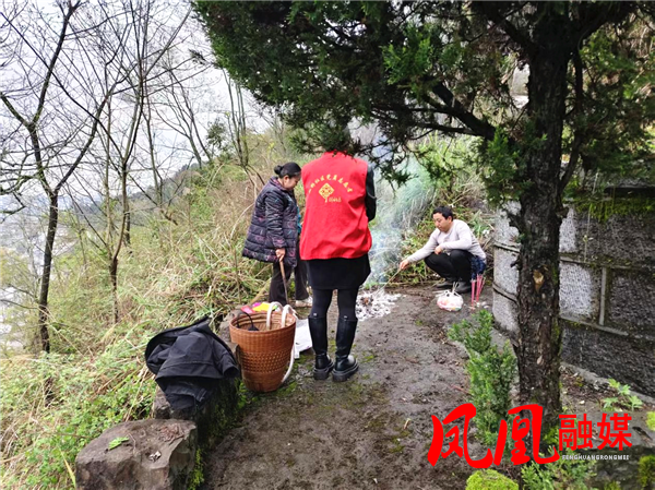 沱江镇虹桥社区:党建引领守清明 文明祭扫树新风