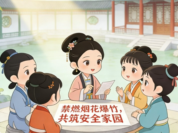 AI漫画｜共守禁燃规  同筑安全家