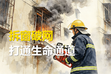 【消防攻坚·防患未“燃”】AI视频 | 拆窗破网 打通生命通道
