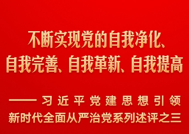 不断实现党的自我净化、自我完善、自我革新、自我提高——习近平党建思想引领新时代全面从严治党系列述评之三