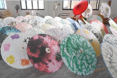 智绘伞韵兴乡村！AI油纸伞作品展落地湘潭石鼓镇