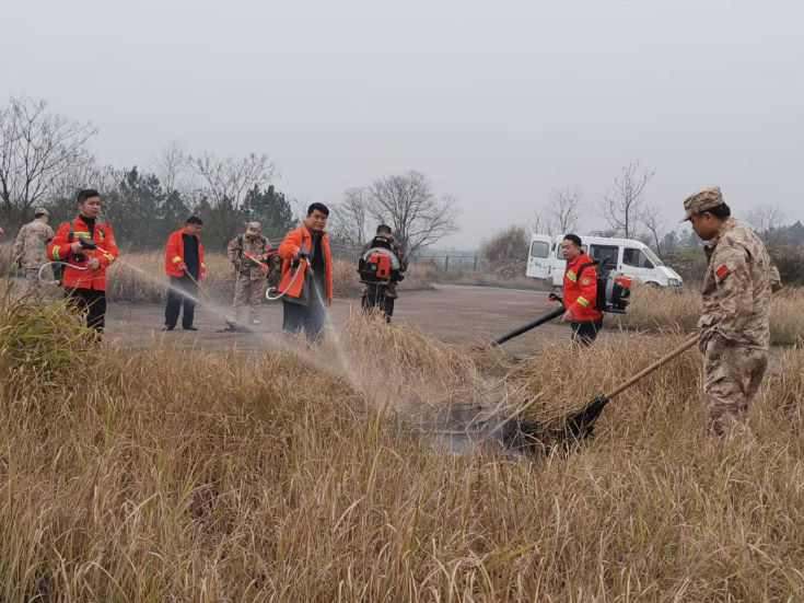 岚角山街道开展春季森林防火应急演练