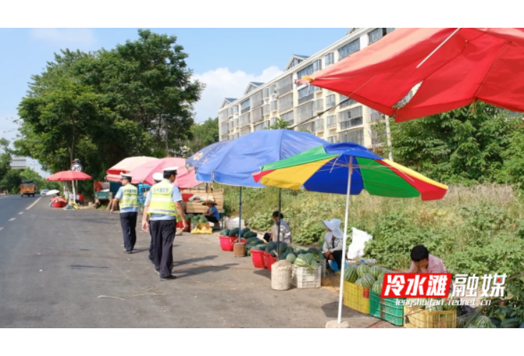 冷水滩：“无人机+巡逻”保障西瓜市场道路交通安全