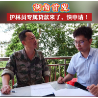 湖南首发！护林员专属贷款来啦！