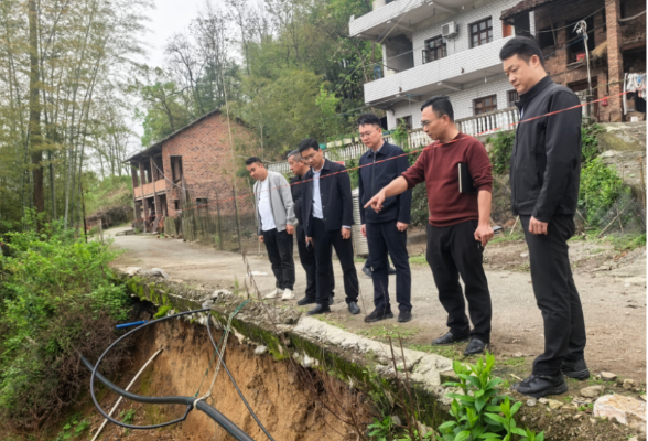 新化县主要领导到桑梓镇督导地质灾害隐患点治理及防汛备汛工作