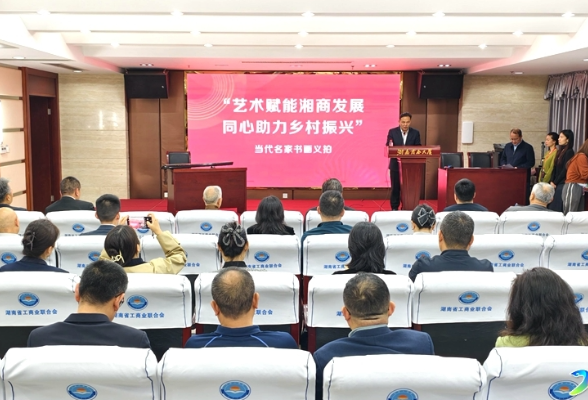 艺术赋能湘商发展  书画义拍助力新化乡村振兴
