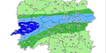强降雨来了，12日至14日全省自北向南有暴雨