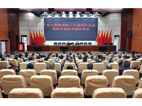 学习贯彻党的二十届四中全会精神市委宣讲团在新邵宣讲