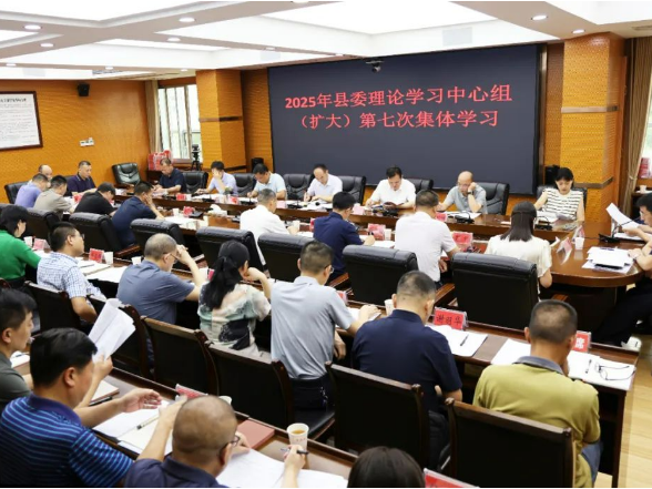 新邵县委理论学习中心组（扩大）举行2025年第七次集体学习