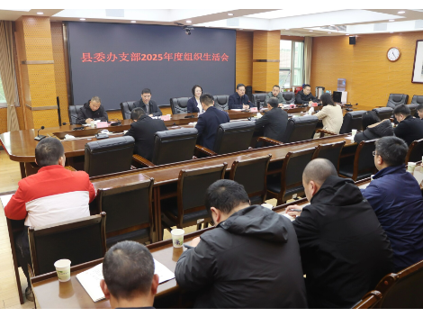 黄海蓉参加县委办党支部2025年度组织生活会