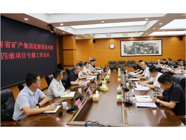 湖南省矿产资源集团赴新邵对接洽谈四维项目工作
