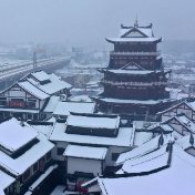航拍丨武冈：瑞雪映古城美如画