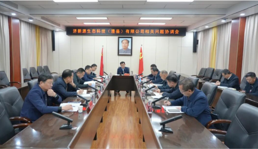 王启武主持召开济新源生态科技(澧县)有限公司相关问题协调会