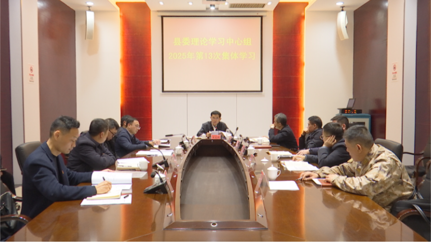 王启武主持开展县委理论学习中心组2025年第13次集体学习