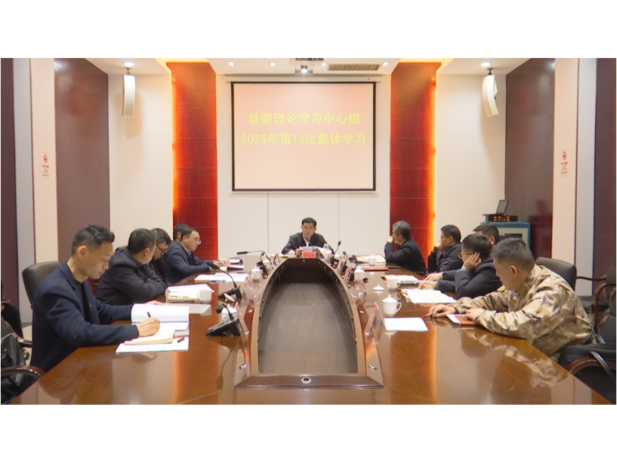 王启武主持开展县委理论学习中心组2025年第13次集体学习