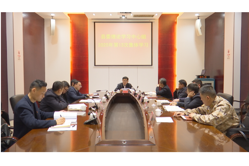 王启武主持开展县委理论学习中心组2025年第13次集体学习