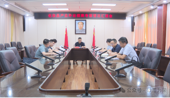 王启武主持召开化妆品产业外出招商考察情况汇报会