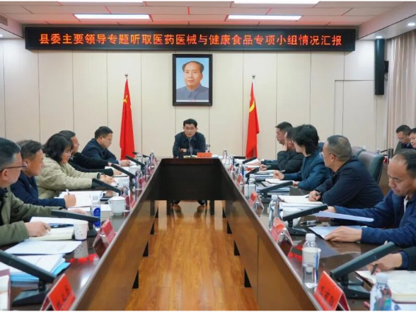 王启武专题听取医药医械与健康食品产业专项小组情况汇报