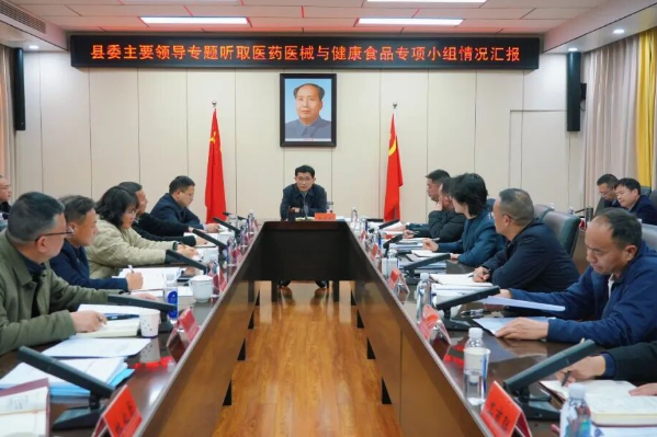 王启武专题听取医药医械与健康食品产业专项小组情况汇报