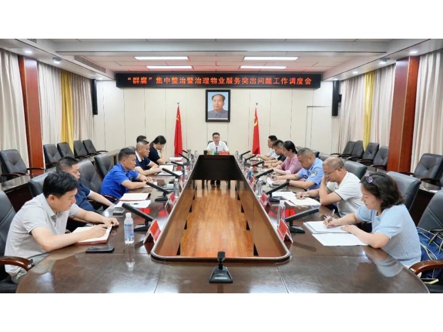 冷亮主持召开“群腐”集中整治暨治理物业服务突出问题工作调度会