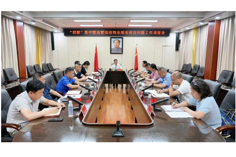 冷亮主持召开“群腐”集中整治暨治理物业服务突出问题工作调度会