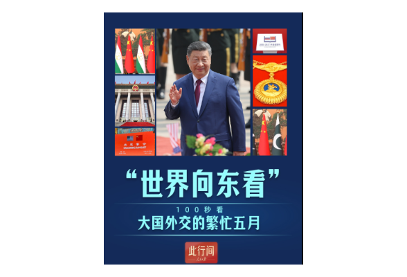 此行间·“世界向东看”！100秒看大国外交的繁忙五月