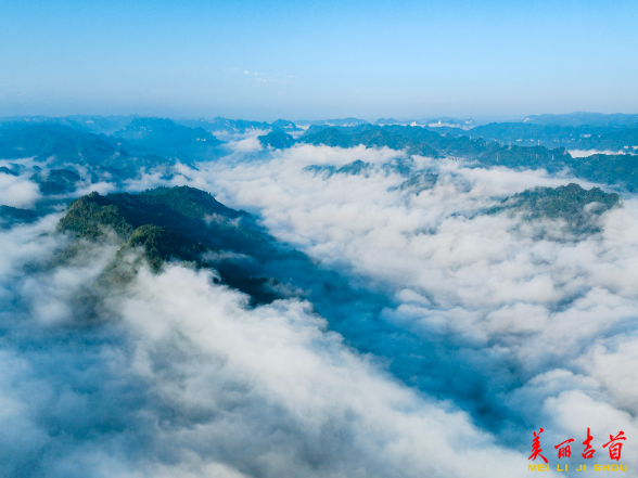 峒河晨雾美如画
