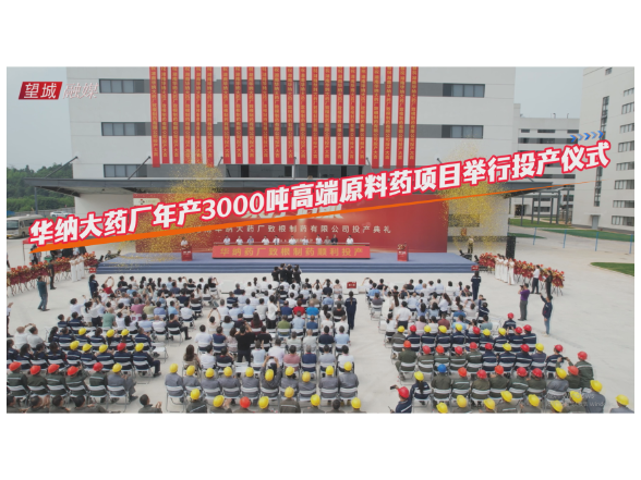华纳大药厂年产3000吨高端原料药项目举行投产仪式