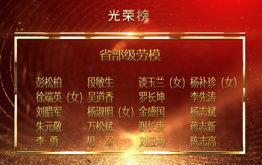 历届全国省市劳模名单