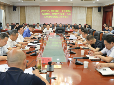  周鹏主持召开底线工作调度会