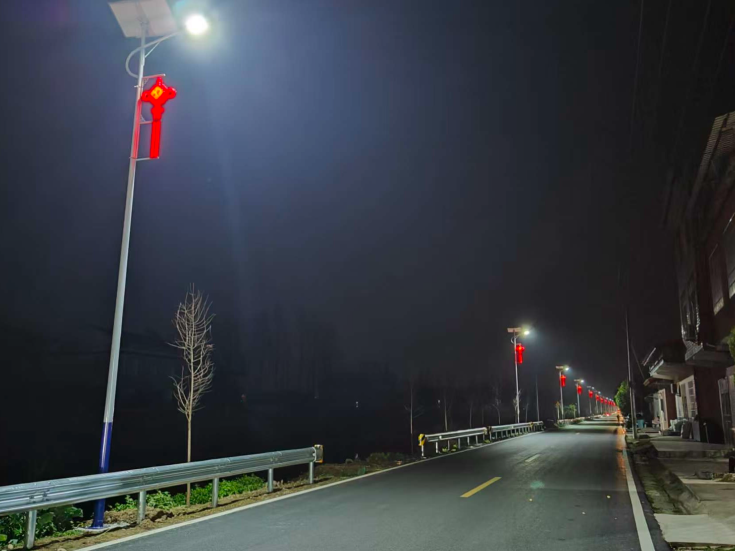 灯火点亮乡村路  光暖民心照归途—北景港镇新景公路亮化工程顺利完工