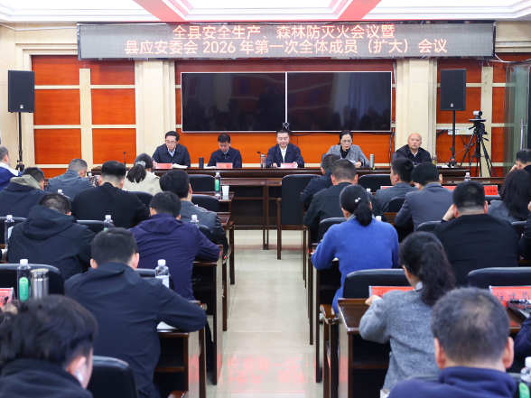 全县安全生产森林防灭火视频会议暨县应安委会2026年第一次全体成员会议召开