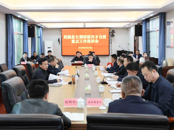 周鹏到新河乡调研当前重点工作