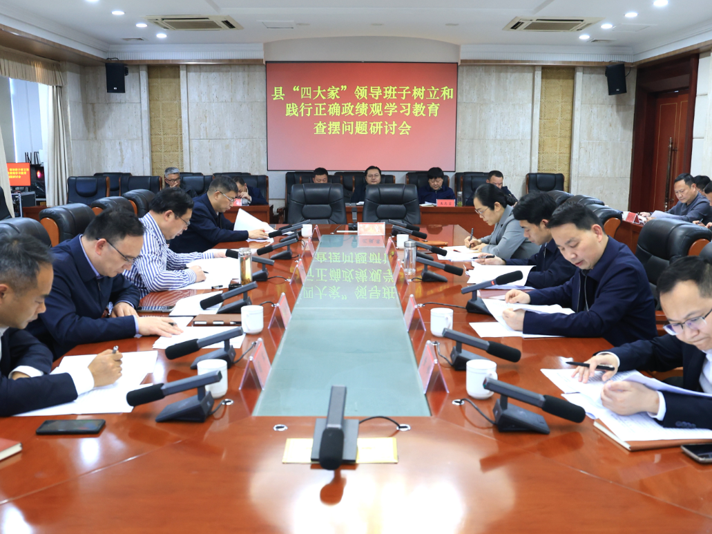 华容县“四大家”领导班子召开树立和践行正确政绩观学习教育查摆问题研讨会