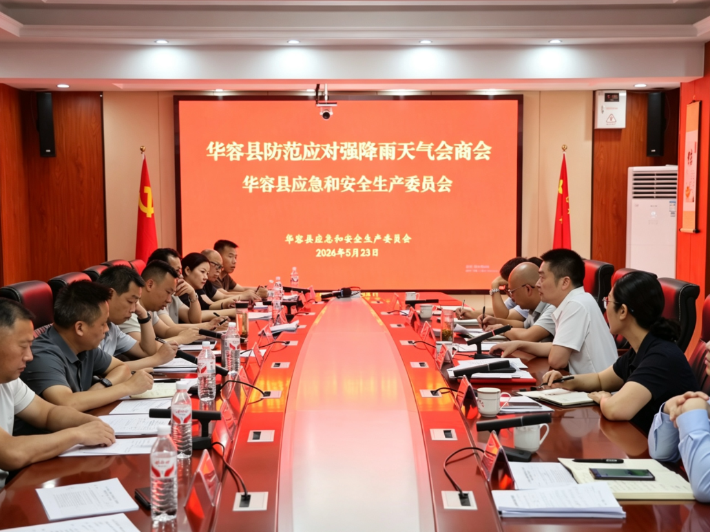 华容县召开传达学习省防汛抗灾十项措施及任务分解部署会并会商调度强降雨防范应对工作