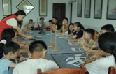 北景港镇开展留守儿童书法公益课堂