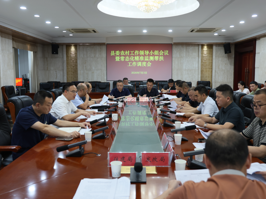 县委农村工作领导小组会议暨常态化精准监测帮扶工作调度会召开