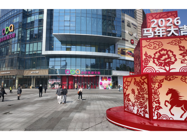 三大商圈披红装  双清新春暖意浓