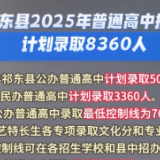 祁东县2025年普通高中招生录取情况今日公布