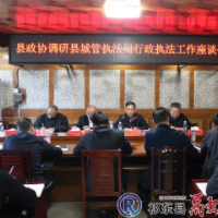 县政协调研县城管执法局行政执法工作