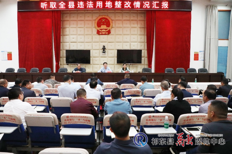 雷华主持召开违法用地整改情况汇报会