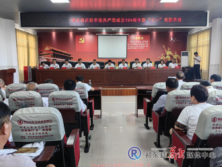 河洲镇举行庆“七一”表彰大会