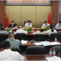 全县招商引资在谈项目情况汇报会召开