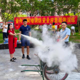 县委统战系统联合县供销联社开展小区消防实操演练