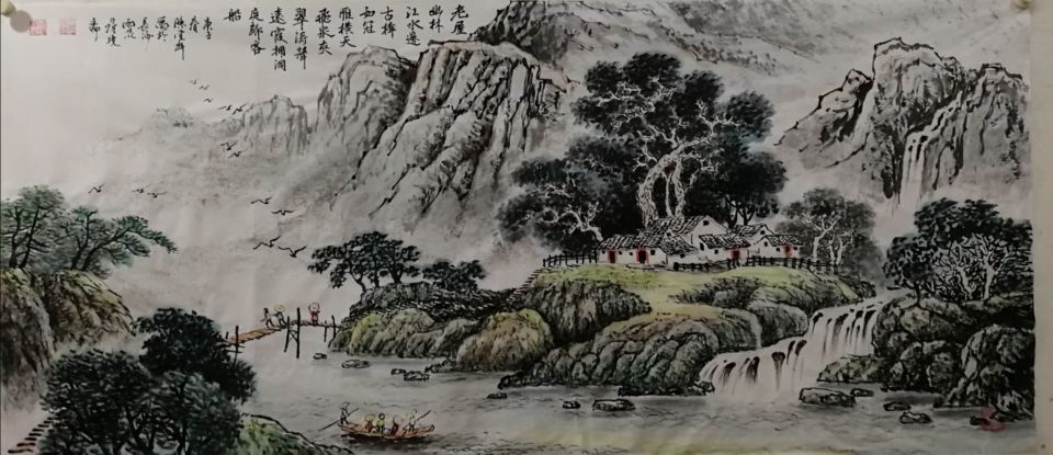 “老屋幽林江水边”陈觉群画.jpg