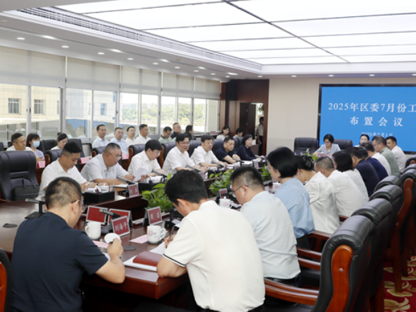 吴新伟主持召开区委7月份工作布置会议
