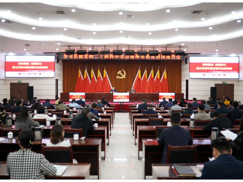 学习贯彻党的二十届四中全会精神市委宣讲团报告会在天心区举行