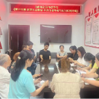 庙前街社区组织学习关于开展“两带头五整治”纠风防腐专项行动方案精神