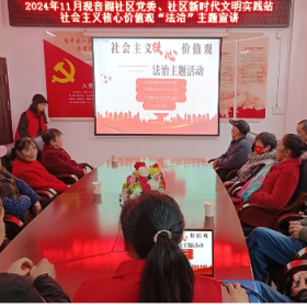 吕仙亭街道开展社会主义核心价值观“法治”宣讲活动