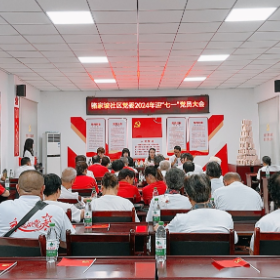 骆家坡社区党委召开庆“七一”党员大会